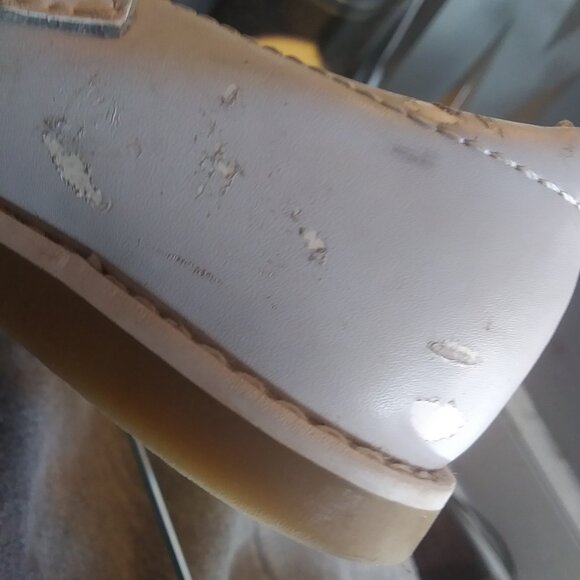 Posh Pickle Mary Jane Shoes Girl’s sz 8 White Leather Dress Shoes Sandals Buckle - Picture 10 of 10